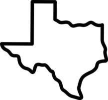 linje ikon för texas vektor