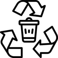 Linie Symbol zum Recycling vektor