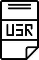 Linie Symbol zum usr vektor