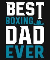 Beste Boxen Papa immer- Typografie t Hemd Design. vektor