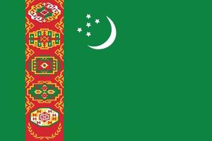 flagga av turkmenistan.nationell flagga av turkmenistan fri vektor