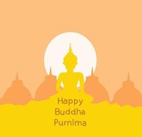 Lycklig buddha purnima illustartion vektor