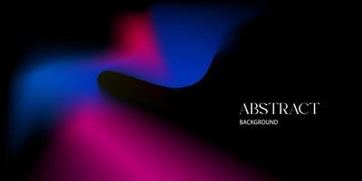 abstrakt bakgrund mall mörk design neon blå och rosa lutning Färg på svart vektor