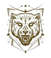 gepard huvud, vild maskot huvud vektor illustration mall.