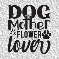 Hund Mutter Blume Liebhaber vektor