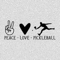 Frieden Liebe Pickleball vektor