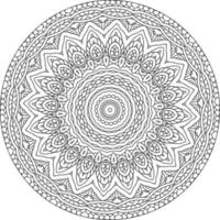 einfach mandala, einfach Mandalas Blumen Färbung Seite auf Weiß Hintergrund. vektor