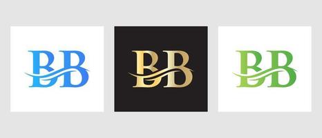 Initiale Monogramm Brief bb Logo Design. bb Logo Vorlage vektor