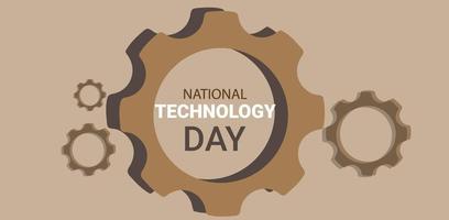 National Technologie Tag. Vorlage zum Hintergrund, Banner, Karte, Poster. Vektor Illustration.
