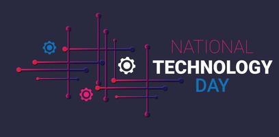 National Technologie Tag. Vorlage zum Hintergrund, Banner, Karte, Poster. Vektor Illustration.