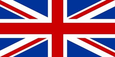 brittiskt flagga. Storbritannien flagga. symbol av nationell identitet. rgb färger röd, blå vit. vektor illustration.