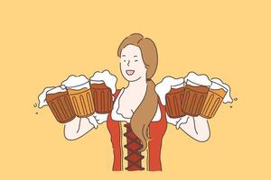 Oktoberfest Vektor Konzept.