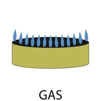 gas ikon platt design begrepp vektor