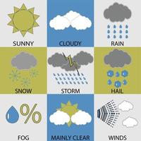 Wetter Symbol einstellen modern vektor