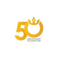 50 Jahre Jubiläumsfeier Vektor Vorlage Design Illustration