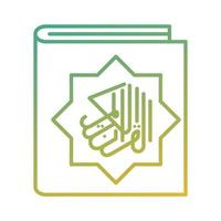 heilig Koran Buch islamisch Gradient Symbol Vektor Illustration