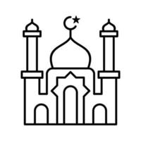 groß Moschee islamisch Gliederung Symbol Vektor Illustration