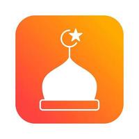 Moschee Kuppel islamisch Gradient Symbol Taste Vektor Illustration