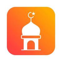 wenig Moschee islamisch Gradient Symbol Taste Vektor Illustration