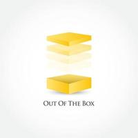 out of the box vektor mall design illustration