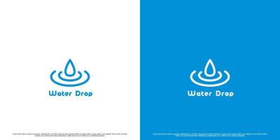 modern vatten släppa logotyp design illustration. kreativ platt silhuett av vatten liten droppe Vinka flytande modern minimalistisk platt enkel. förorenad vatten miljö- vård design. vatten element design. vektor