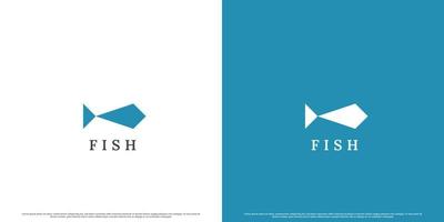 enkel fisk modern logotyp design illustration. enkel minimalistisk platt fisk geometrisk abstrakt silhuett. perfekt för fisk marknadsföra företag företag webb app ikon. kreativ symbol fisk form triangel. vektor