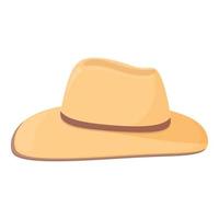manlig cowboy hatt ikon tecknad serie vektor. Västra rodeo vektor