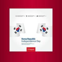 Korea Republik Republik Unabhängigkeitstag Vektor Vorlage Design Illustration