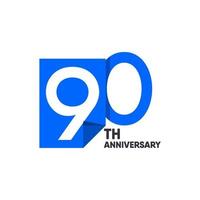 90-årsjubileum firande din företagsvektormalldesignillustration vektor