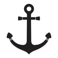 ankare vektor roder nautisk logotyp ikon havs hav hav båt illustration grafisk symbol