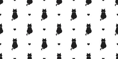 Katze nahtlos Muster Vektor Kätzchen Valentinstag isoliert Hintergrund Karikatur Hintergrund