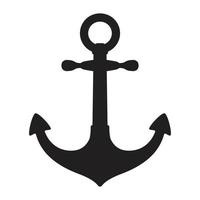 ankare vektor roder logotyp ikon nautisk havs kedja båt hav hav symbol illustration