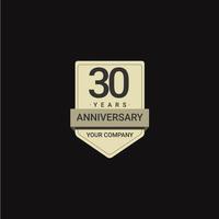 30 Jahre Jubiläumsfeier Ihrer Firma Vektor Vorlage Design Illustration