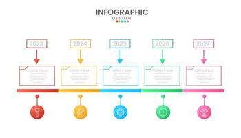 infographic företag design mall av tidslinje bearbeta vektor