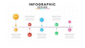 infographic mall för företag begrepp. tidslinje med 5 steg och bearbeta. vektor presentation infographic