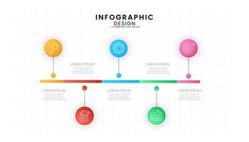 Infografik Vorlage zum Geschäft Konzept. Zeitleiste mit 5 Schritte und Verfahren. Vektor Präsentation Infografik.