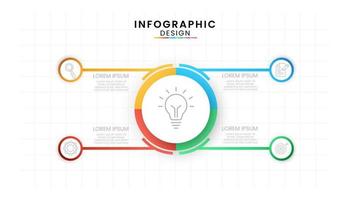 Infografik Vorlage zum Geschäft. Zeitleiste mit 5 Schritte. vektor