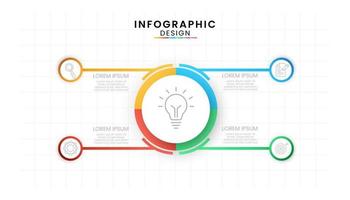 infographic mall för företag. tidslinje med 5 steg. vektor