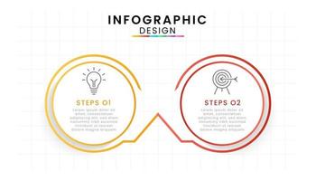 vektor infographic design mall modern tidslinjen. 2 alternativ eller steg, företag projekt mall för presentation och Rapportera.