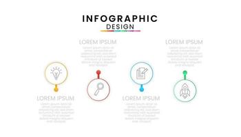 Infografik Vorlage zum Geschäft. Zeitleiste Konzept mit 4 Schritt vektor