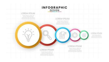 Infografik Vorlage zum Geschäft. Zeitleiste mit 5 Schritte und Verfahren. vektor