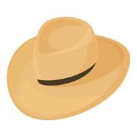 texas cowboy hatt ikon tecknad serie vektor. rodeo läder vektor