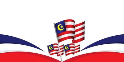 Malaysia Unabhängigkeitstag Vektor Vorlage Design Illustration