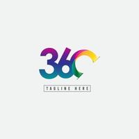 360 Logo Vektor Vorlage Design Illustration