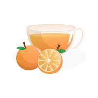 vektor tecknad serie saftig orange frukt färsk tecknad serie apelsiner på vit bakgrund