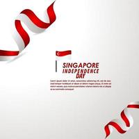 Singapur Unabhängigkeitstag Feier Vektor Vorlage Design Illustration