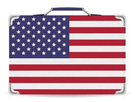 Reisetasche mit Flagge der Vereinigten Staaten von Amerika vektor