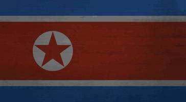 Flagge von Norden Korea unordentlich vektor