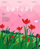 natur och landskap. vektor illustration.
