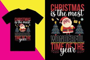 Weihnachten T-Shirt Design, modisch T-Shirt Design, Santa T-Shirt Design, fröhlich Weihnachten T-Shirt vektor